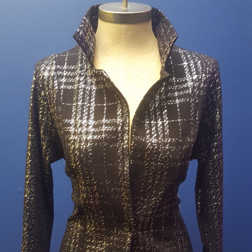 Silver Foil Tartan Blazer